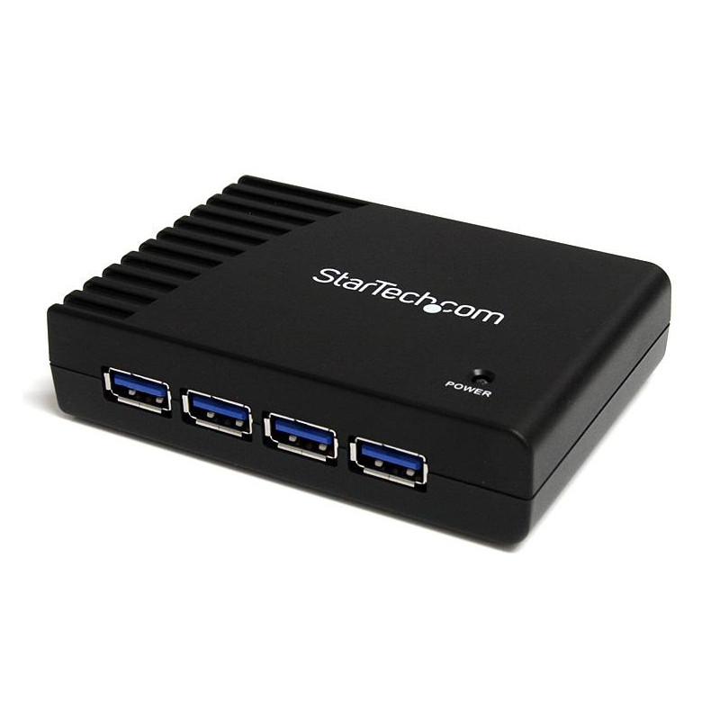 ADAPTADOR CONCENTRADOR HUB LADRÓN USB 3.0 SUPER SPEED 4 PUERTOS SALIDAS PC MAC - NEGRO