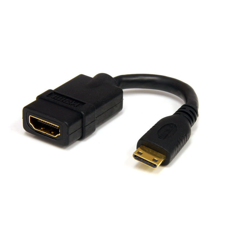 ADAPTADOR DE 12,5CM MINI HDMI A HDMI - HDMI DE ALTA VELOCIDAD 4K - CONVERTIDOR 4K 30HZ ULTRA HD - HD