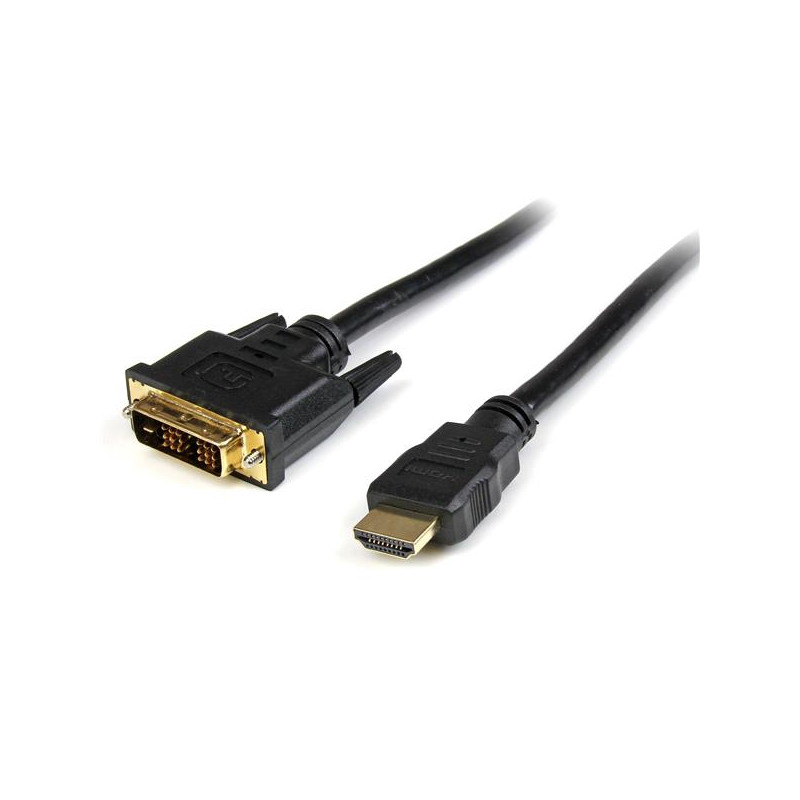 CABLE HDMI A DVI 2M - DVI-D MACHO - HDMI MACHO - ADAPTADOR - NEGRO