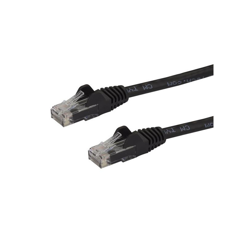 CABLE DE RED ETHERNET SNAGLESS SIN ENGANCHES CAT 6 CAT6 GIGABIT 10M - NEGRO