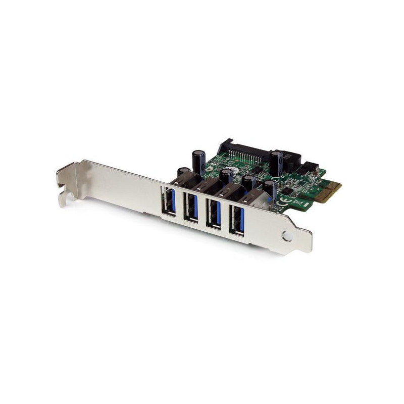 TARJETA ADAPTADOR PCI EXPRESS PCI-E USB 3.0 CON UASP DE 4 PUERTOS - ALIMENTACIÓN SATA