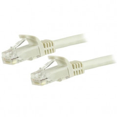 CABLE DE RED GIGABIT ETHERNET 15M UTP PATCH CAT6 CAT 6 RJ45 SNAGLESS SIN ENGANCHES - BLANCO