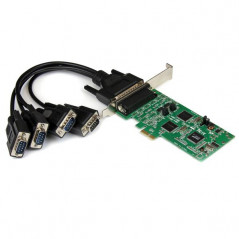 TARJETA ADAPTADORA PCI EXPRESS PCIE DE 4 PUERTOS SERIE SERIAL COMBO RS232 Y RS485 RS 422 DB9