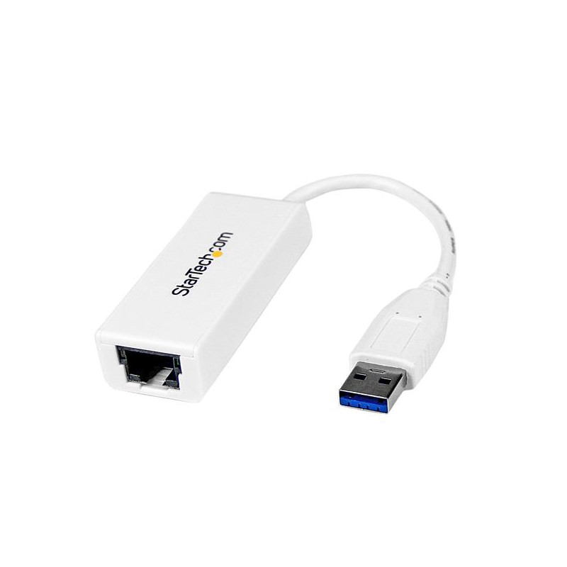 ADAPTADOR TARJETA DE RED EXTERNA NIC USB 3.0 A 1 PUERTO GIGABIT ETHERNET 1GBPS RJ45 USBA BLANCO