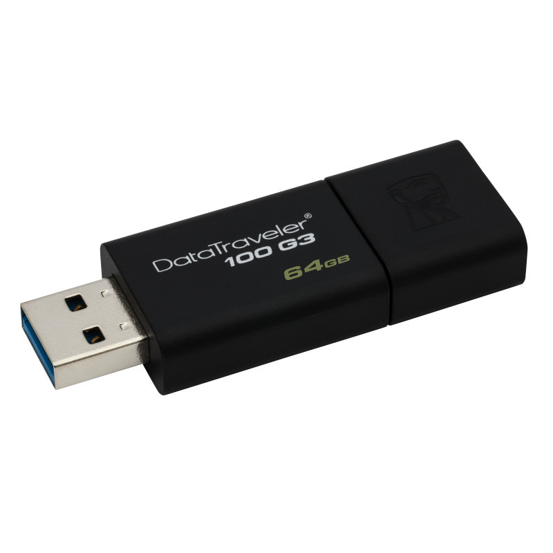 DATATRAVELER 100 G3 UNIDAD FLASH USB 64 GB USB TIPO A 3.2 GEN 1 (3.1 GEN 1) NEGRO