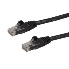 CABLE DE RED ETHERNET SNAGLESS SIN ENGANCHES CAT 6 CAT6 GIGABIT 0,5M - NEGRO