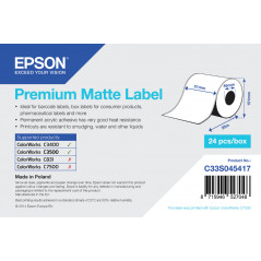 ROLLO CONTINUO DE PREMIUM MATTE LABEL, 51 MM X 35 M