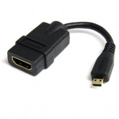 ADAPTADOR MICRO HDMI A HDMI - VÍDEO 4K 30HZ -CABLE ADAPTADOR DONGLE MICRO HDMI TIPO D DE ALTA VELOCIDAD A HDMI 1.4 - PAR