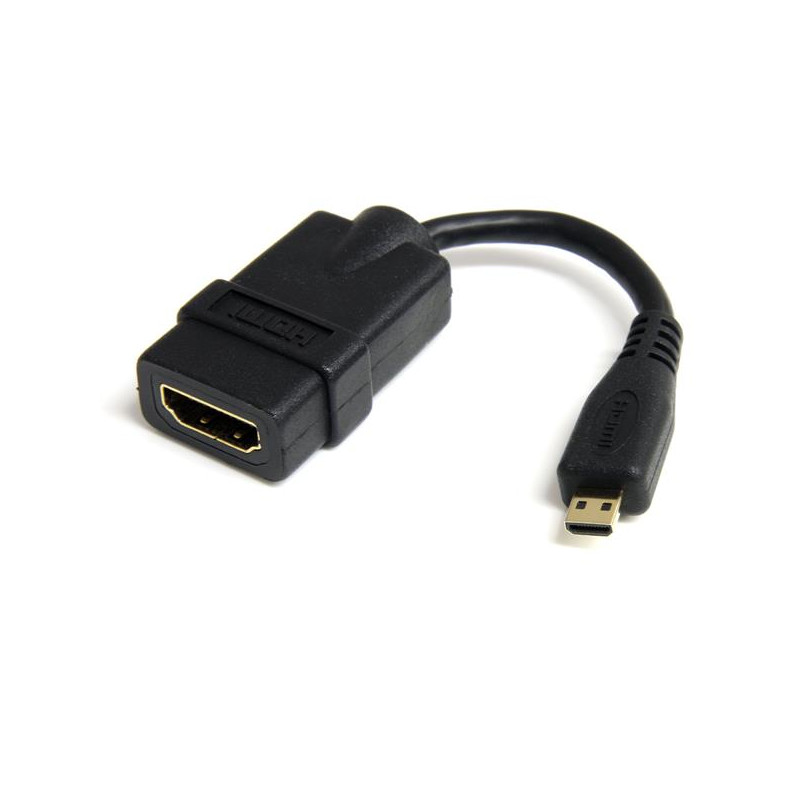 ADAPTADOR MICRO HDMI A HDMI - VÍDEO 4K 30HZ -CABLE ADAPTADOR DONGLE MICRO HDMI TIPO D DE ALTA VELOCIDAD A HDMI 1.4 - PAR