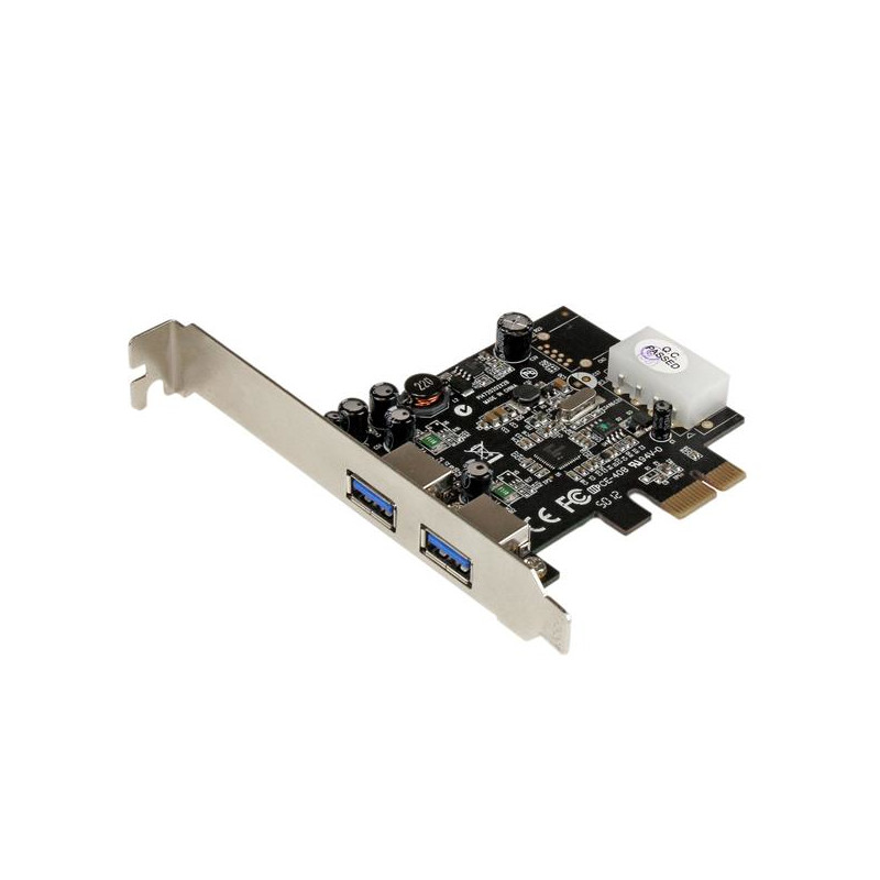 ADAPTADOR TARJETA CONTROLADORA PCI EXPRESS PCI-E 2 PUERTOS USB 3.0 CON ALIMENTACIÓN MOLEX Y UASP