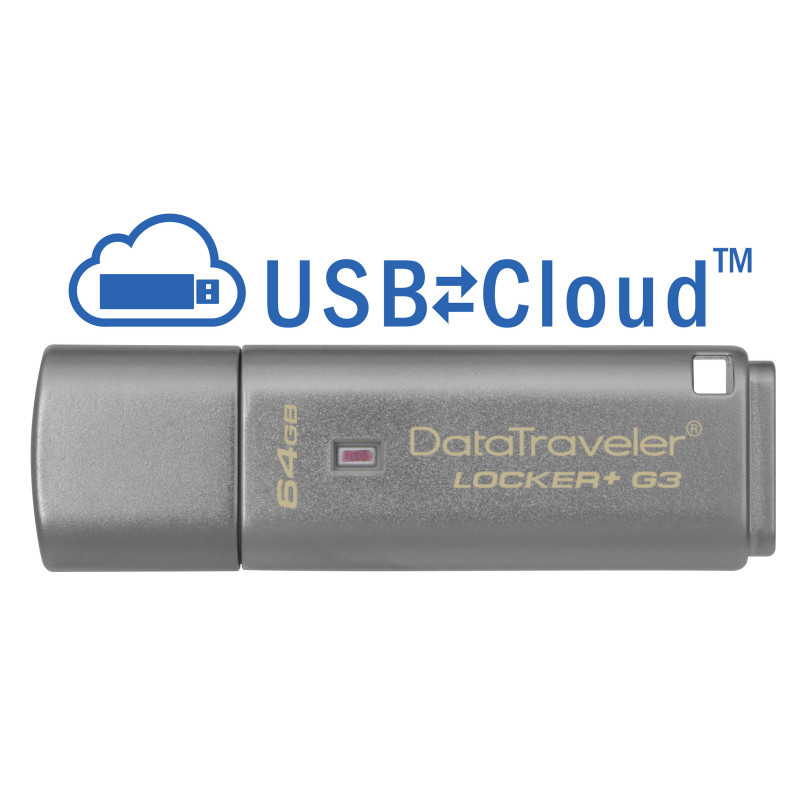 DATATRAVELER LOCKER+ G3 64GB UNIDAD FLASH USB USB TIPO A 3.2 GEN 1 (3.1 GEN 1) PLATA