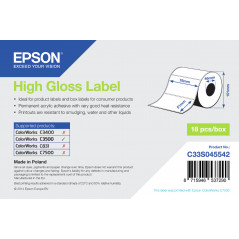 HIGH GLOSS LABEL - DIE-CUT ROLL: 76MM X 51MM, 610 LABELS