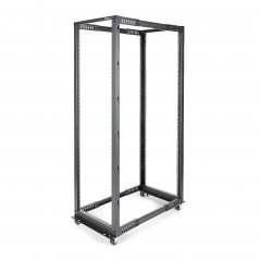 RACK DE MARCO ABIERTO CON PROFUNDIDAD AJUSTABLE DE 4 COLUMNAS 42U Y 19 PULGADAS CON RUEDAS - CON PRO