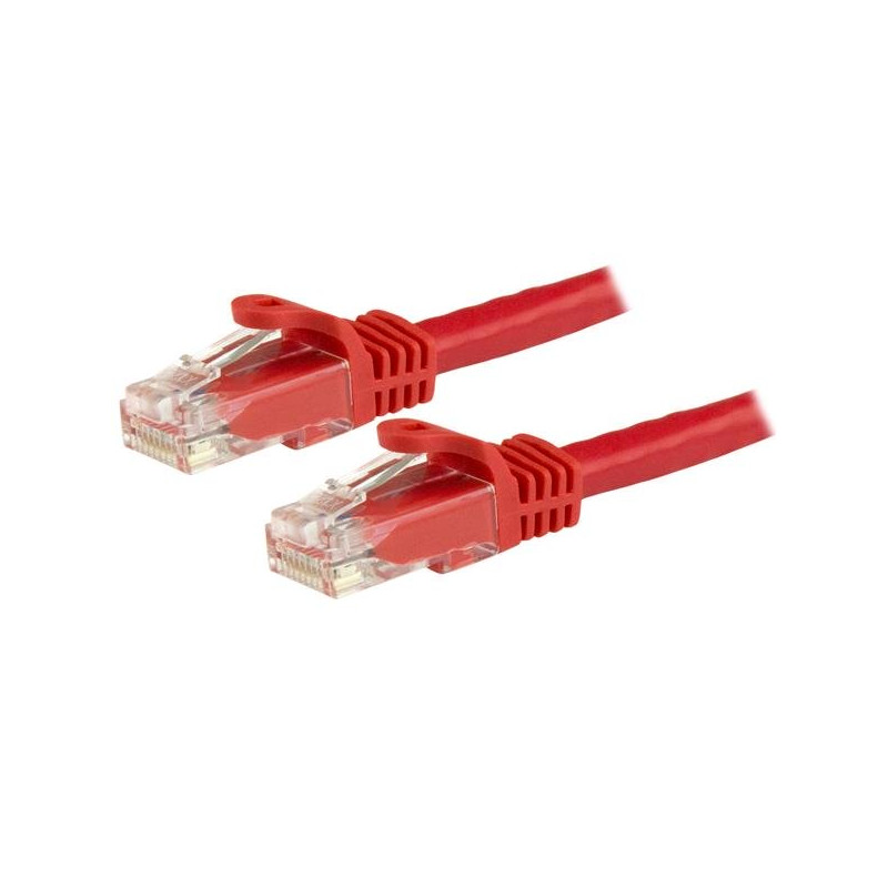 CABLE DE RED ETHERNET CAT6 SNAGLESS DE 3M ROJO - CABLE PATCH RJ45 UTP