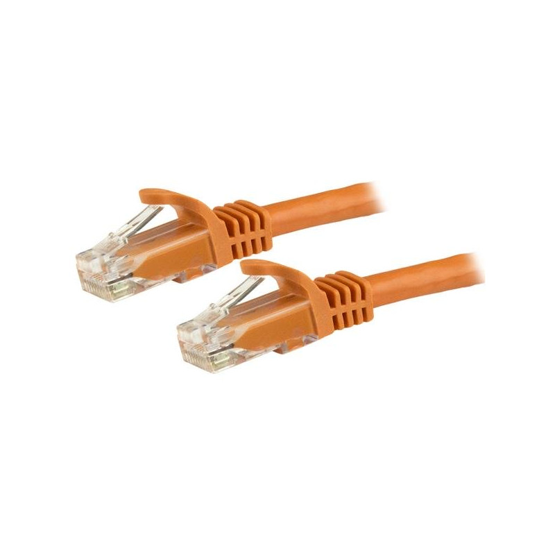 CABLE DE RED ETHERNET CAT6 SIN ENGANCHE DE 5M NARANJA - CABLE PATCH SNAGLESS RJ45 UTP