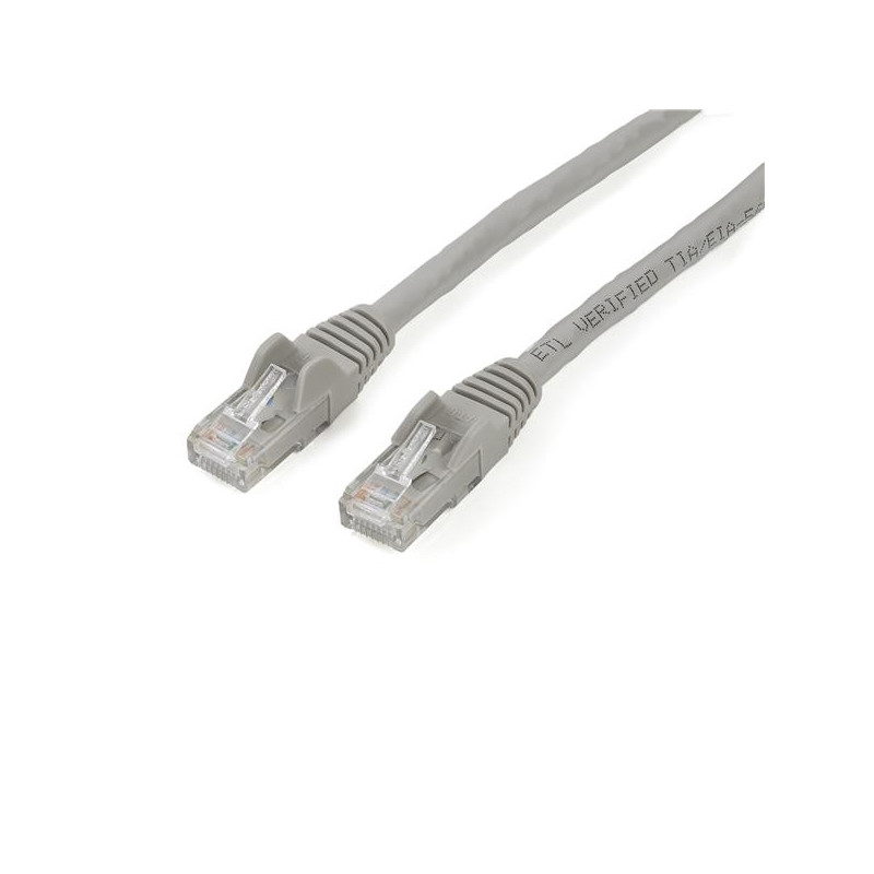 CABLE DE 2M GRIS DE RED GIGABIT CAT6 ETHERNET RJ45 SIN ENGANCHE - SNAGLESS