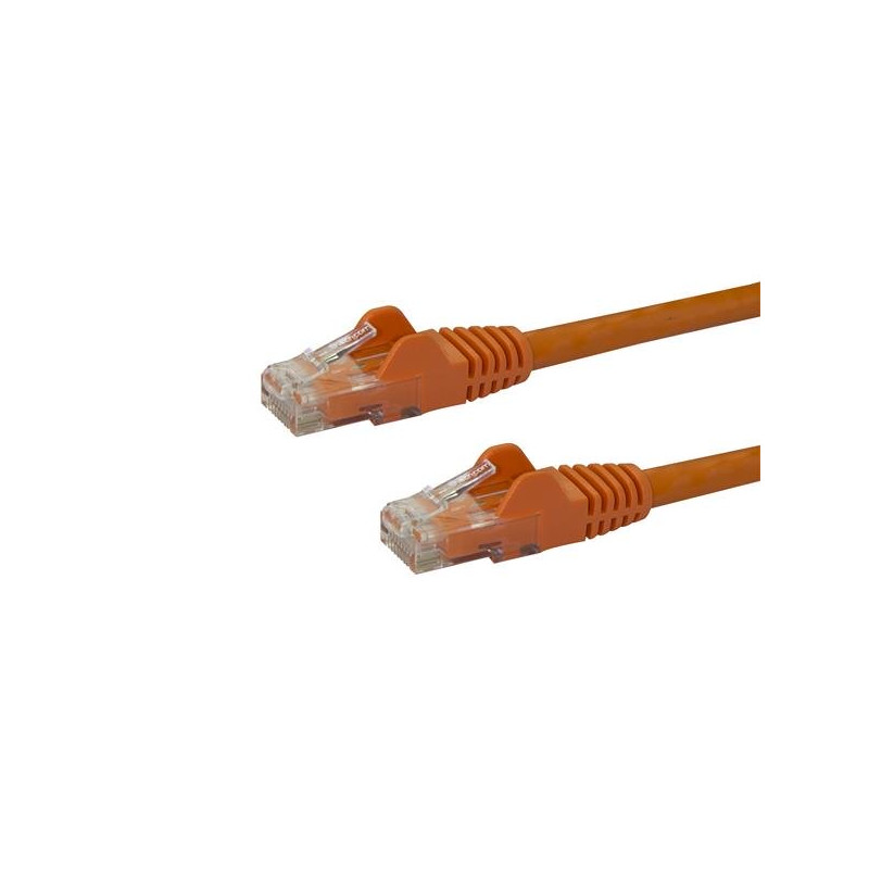 CABLE DE 2M NARANJA DE RED GIGABIT CAT6 ETHERNET RJ45 SIN ENGANCHE - SNAGLESS