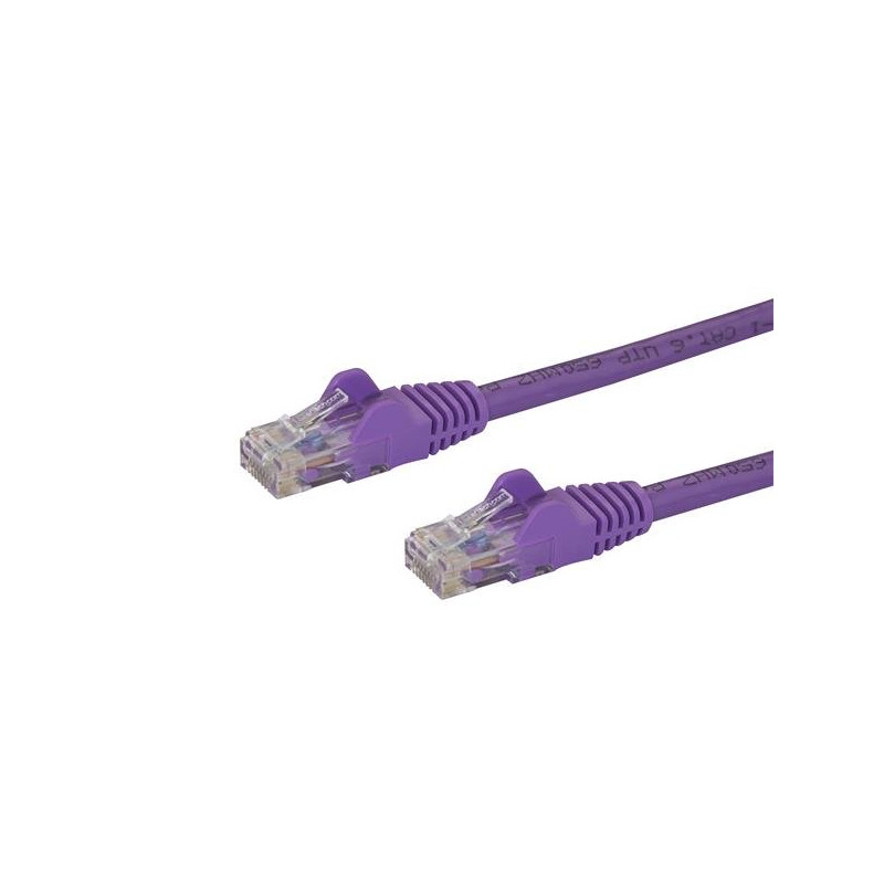 CABLE DE 2M PÚRPURA DE RED GIGABIT CAT6 ETHERNET RJ45 SIN ENGANCHE - SNAGLESS