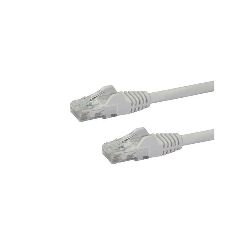 CABLE DE 2M BLANCO DE RED GIGABIT CAT6 ETHERNET RJ45 SIN ENGANCHE - SNAGLESS