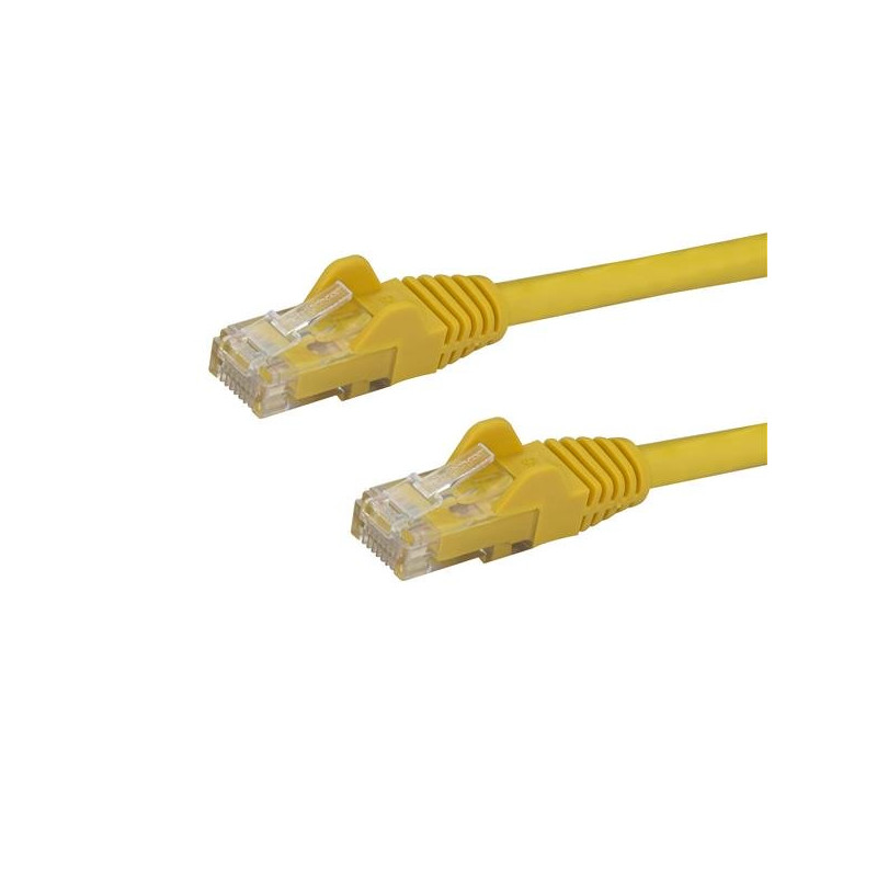 CABLE DE 2M AMARILLO DE RED GIGABIT CAT6 ETHERNET RJ45 SIN ENGANCHE - SNAGLESS