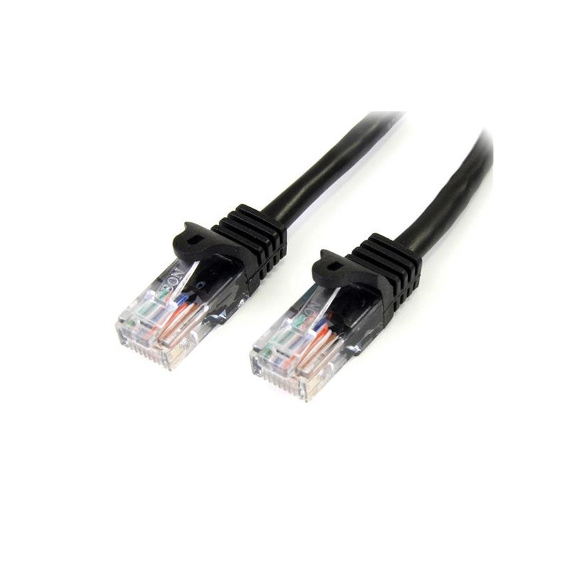 CABLE DE 3M NEGRO DE RED FAST ETHERNET CAT5E RJ45 SIN ENGANCHE - CABLE PATCH SNAGLESS