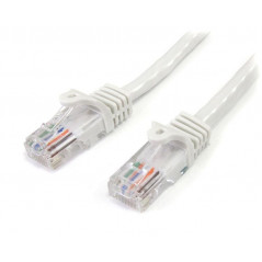 CABLE DE 2M BLANCO DE RED FAST ETHERNET CAT5E RJ45 SIN ENGANCHE - CABLE PATCH SNAGLESS