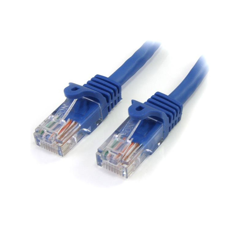 CABLE DE 1M AZUL DE RED FAST ETHERNET CAT5E RJ45 SIN ENGANCHE - CABLE PATCH SNAGLESS