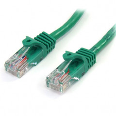 CABLE DE 1M VERDE DE RED FAST ETHERNET CAT5E RJ45 SIN ENGANCHE - CABLE PATCH SNAGLESS