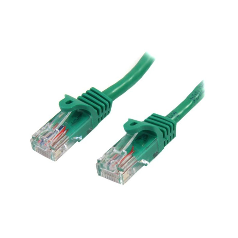 CABLE DE 2M VERDE DE RED FAST ETHERNET CAT5E RJ45 SIN ENGANCHE - CABLE PATCH SNAGLESS