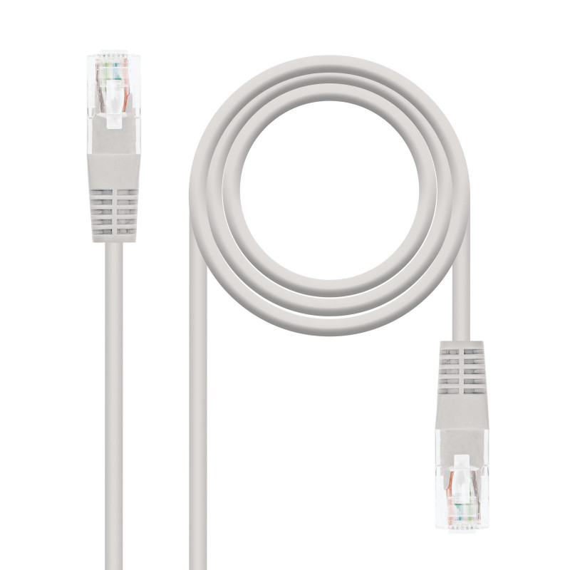 Cable de red latiguillo RJ45 LSZH Cat.6A 500 Mhz UTP AWG24, gris