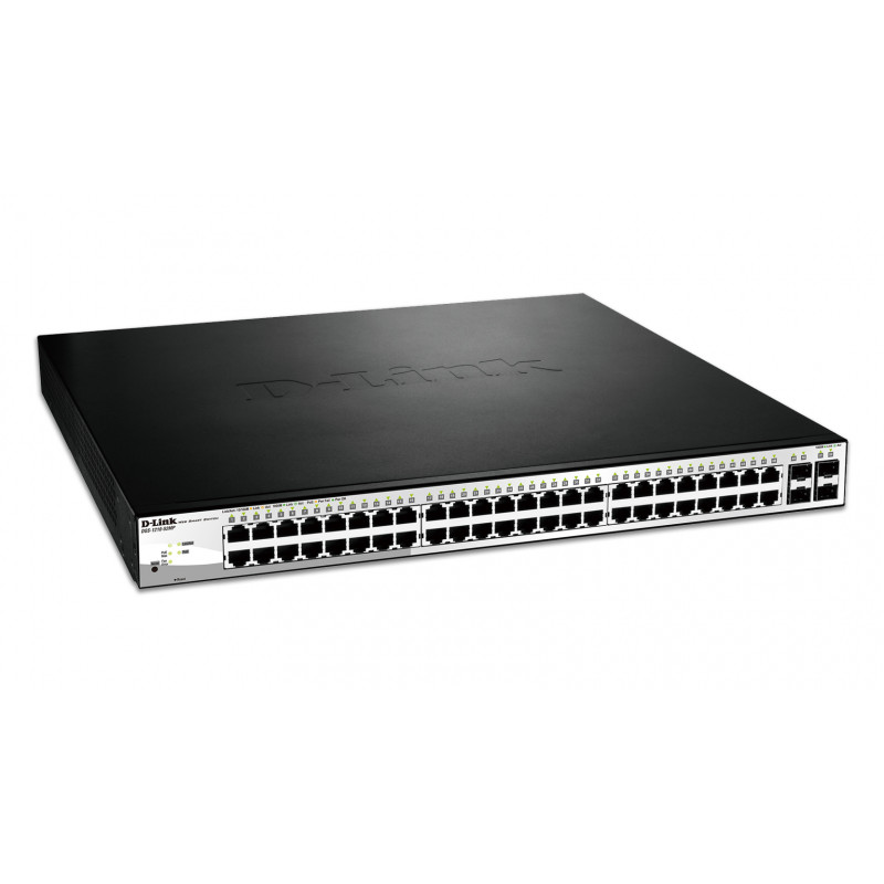 DGS-1210-52MP SWITCH GESTIONADO L2 GIGABIT ETHERNET (10/100/1000) ENERGÍA SOBRE ETHERNET (POE) 1U NEGRO