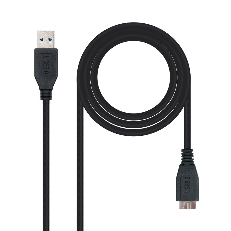 CABLE USB 3.0, TIPO A/M-MICRO B/M, NEGRO, 1.0 M