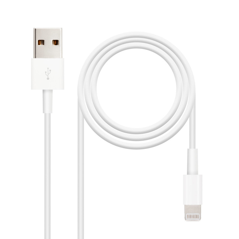 CABLE LIGHTNING IPHONE A USB 2.0, IPHONE LIGHTNING-USB A/M, 1.0 M