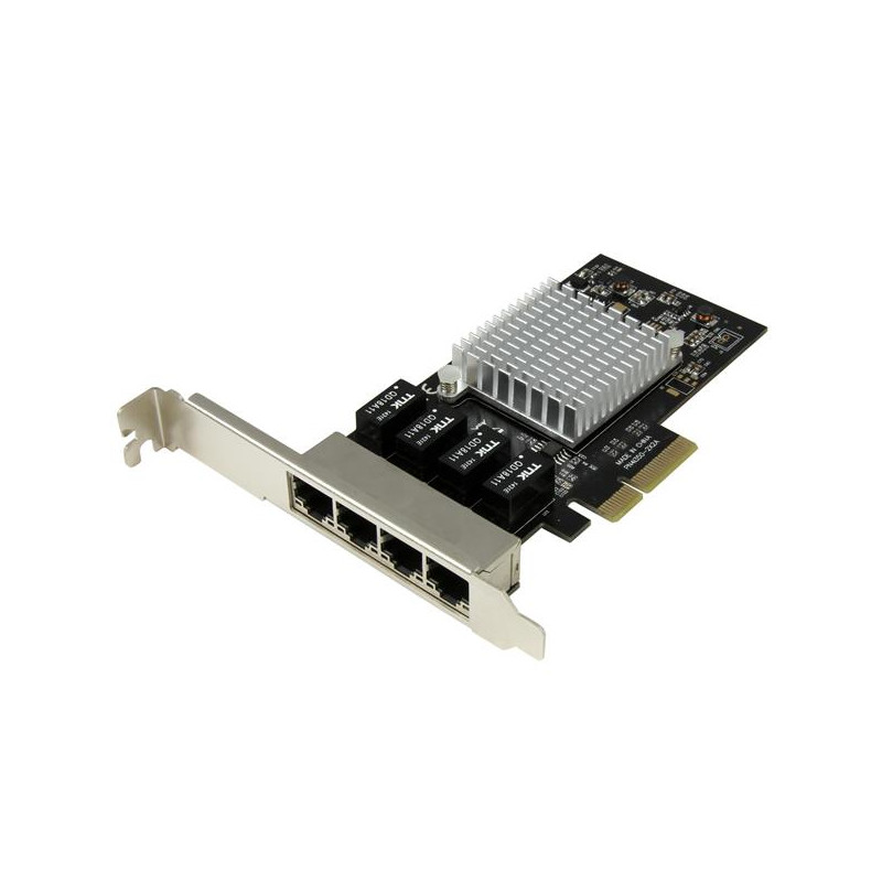 TARJETA DE RED PCI EXPRESS ETHERNET GIGABIT CON 4 PUERTOS RJ45 CHIPSET INTEL I350