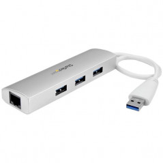 HUB CONCENTRADOR DE 3 PUERTOS USB 3.0 CON ADAPTADOR DE RED ETHERNET GIGABIT