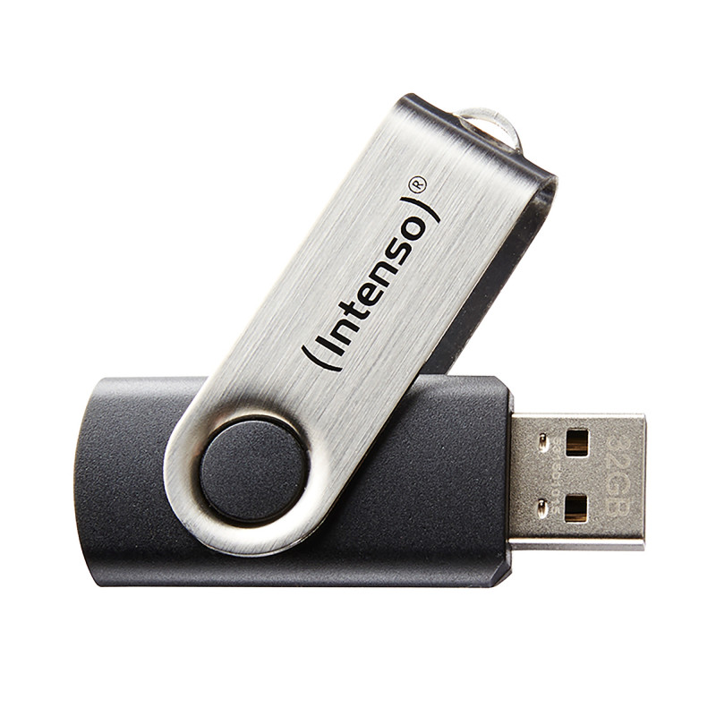 BASIC LINE UNIDAD FLASH USB 8 GB USB TIPO A 2.0 NEGRO, PLATA