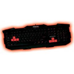 APPWRATH TECLADO USB QWERTY NEGRO, ROJO