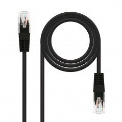 CABLE RED LATIGUILLO RJ45 CAT.5E UTP AWG24, NEGRO, 5.0 M