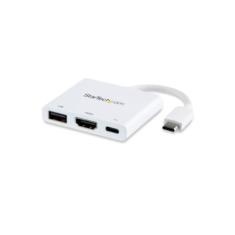 ADAPTADOR MULTIPUERTOS USB-C CON HDMI - PUERTO USB 3.0 - PD DE 60W - BLANCO