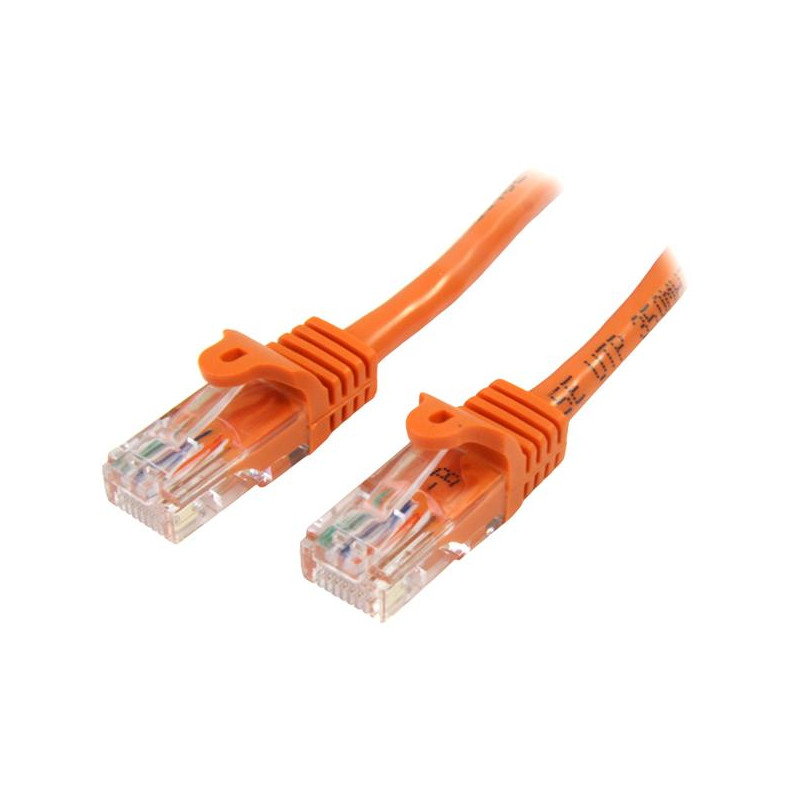 CABLE DE RED DE 5M NARANJA CAT5E ETHERNET RJ45 SIN ENGANCHES