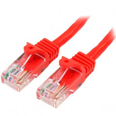 CABLE DE RED DE 0,5M ROJO CAT5E ETHERNET RJ45 SIN ENGANCHES