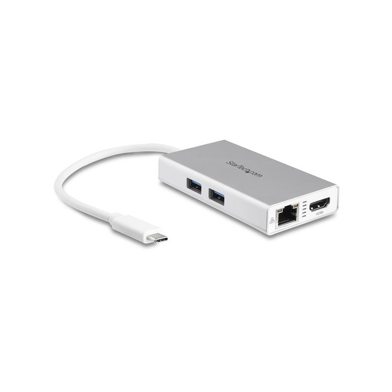 ADAPTADOR USB-C MULTIFUNCIÓN PARA ORDENADORES PORTÁTILES - CON ENTREGA DE POTENCIA - 4K HDMI - USB 3.0 - BLANCO