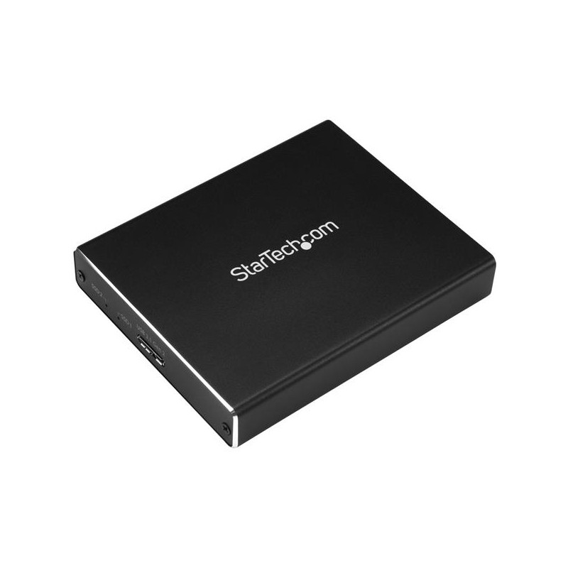 CAJA DE DOS BAHÍAS M.2 NGFF - USB 3.1 (10GBPS) - RAID - CAJA EXTERNA USB-C Y USB-A DE ALUMINIO