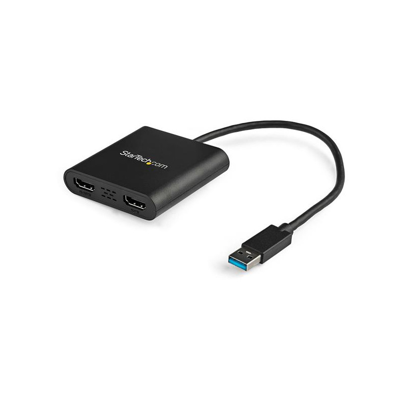 ADAPTADOR GRÁFICO EXTERNO USB 3.0 A 2 PUERTOS HDMI 4K - ADAPTADOR DE VÍDEO EXTERNO 4K PARA 2 MONITOR