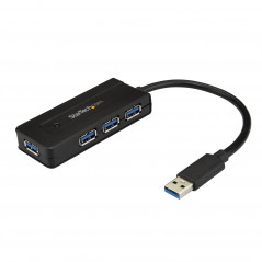 HUB CONCENTRADOR PORTÁTIL USB 3.0 SUPERSPEED DE 4 PUERTOS DE 5GBPS CON CARGA RÁPIDA - LADRÓN USB 3.1