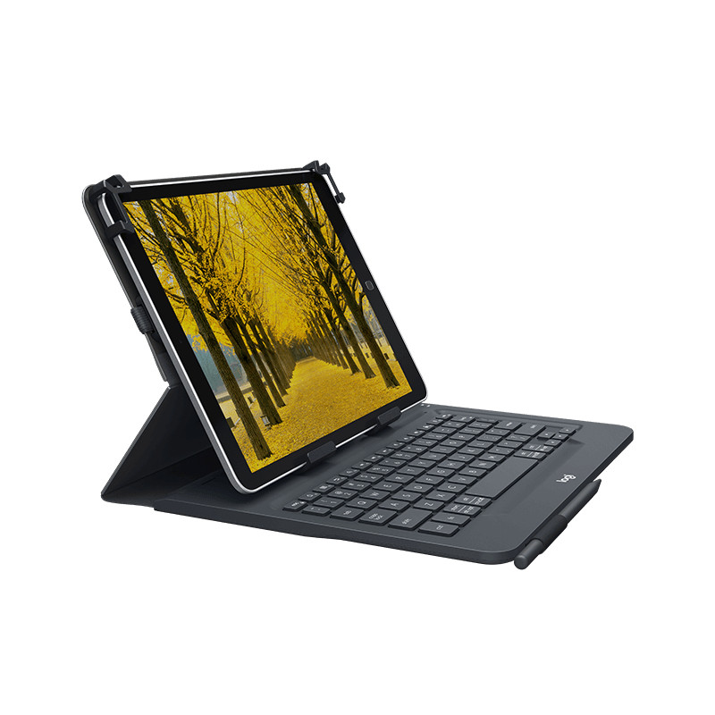 UNIVERSAL FOLIO WITH INTEGRATED KEYBOARD FOR 9-10 INCH TABLETS NEGRO BLUETOOTH QWERTY ESPAÑOL