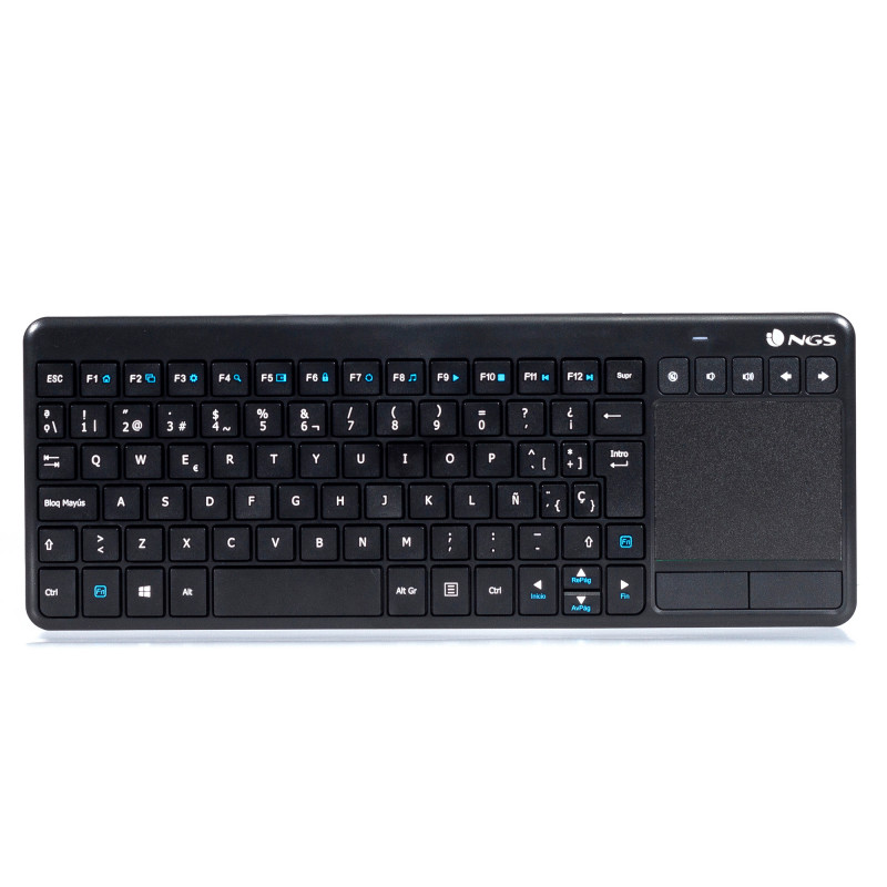 TV WARRIOR TECLADO RF INALÁMBRICO QWERTY NEGRO