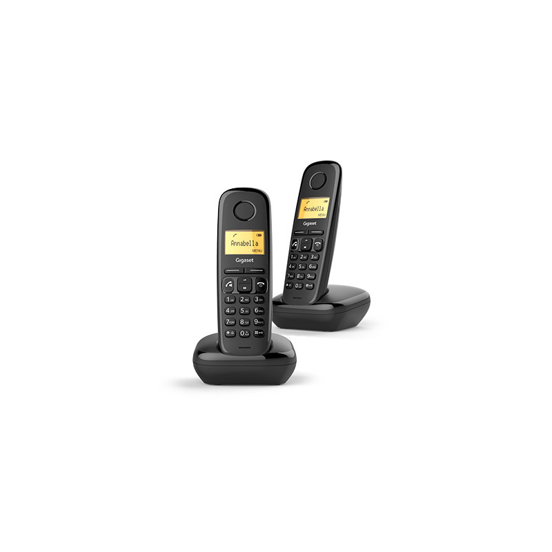 A270 DUO TELÉFONO DECT NEGRO IDENTIFICADOR DE LLAMADAS