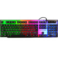 KEYZ NEON TECLADO USB QWERTY ESPAÑOL NEGRO