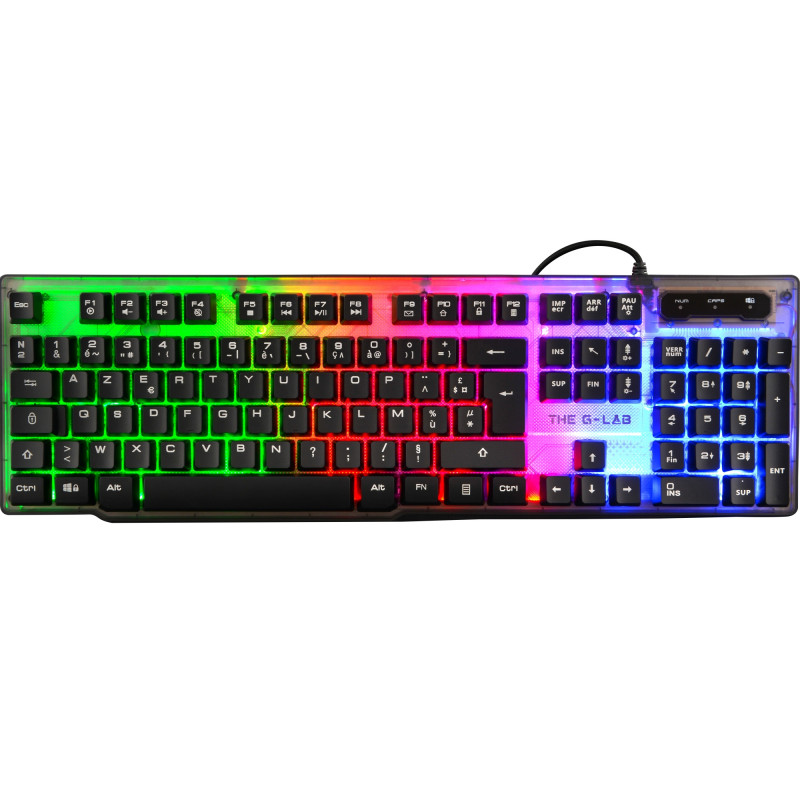 KEYZ NEON TECLADO USB QWERTY ESPAÑOL NEGRO